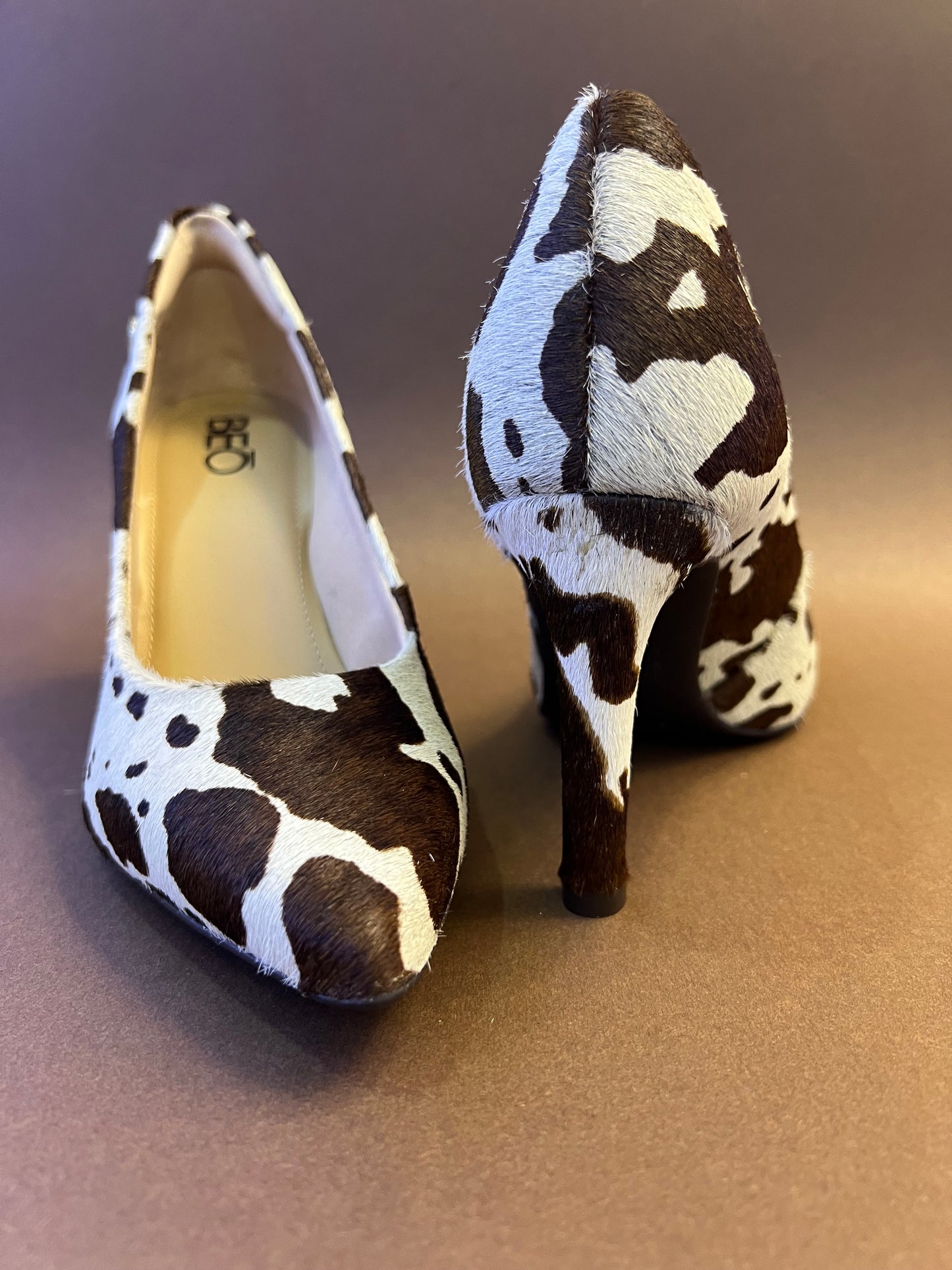 Stilettos Cuero Pelo