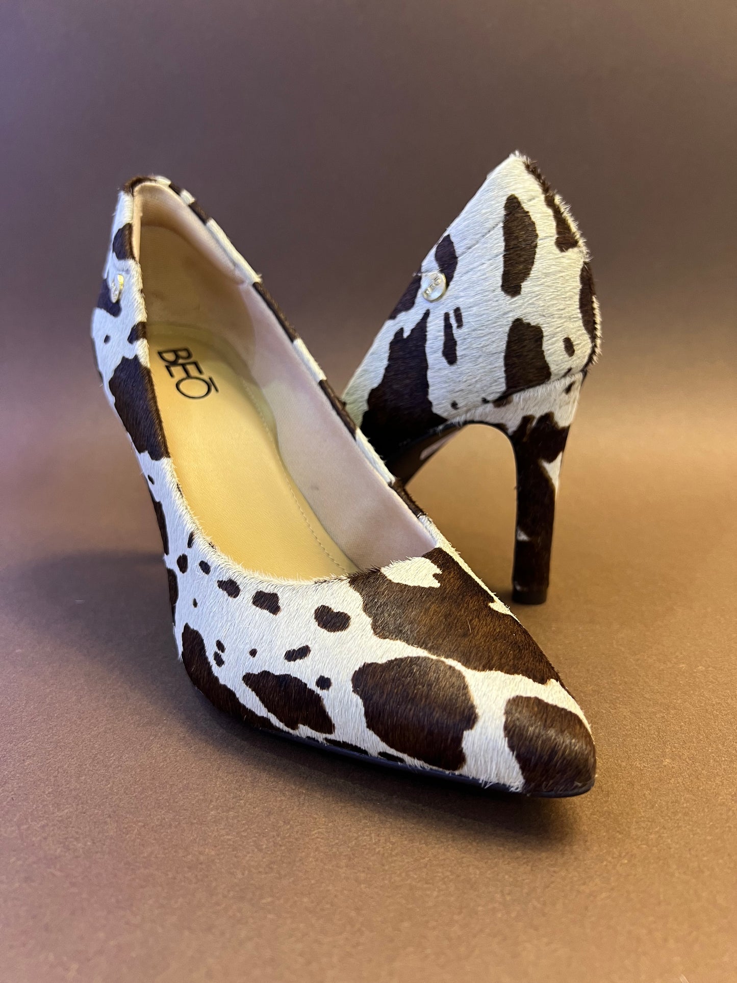 Stilettos Cuero Pelo