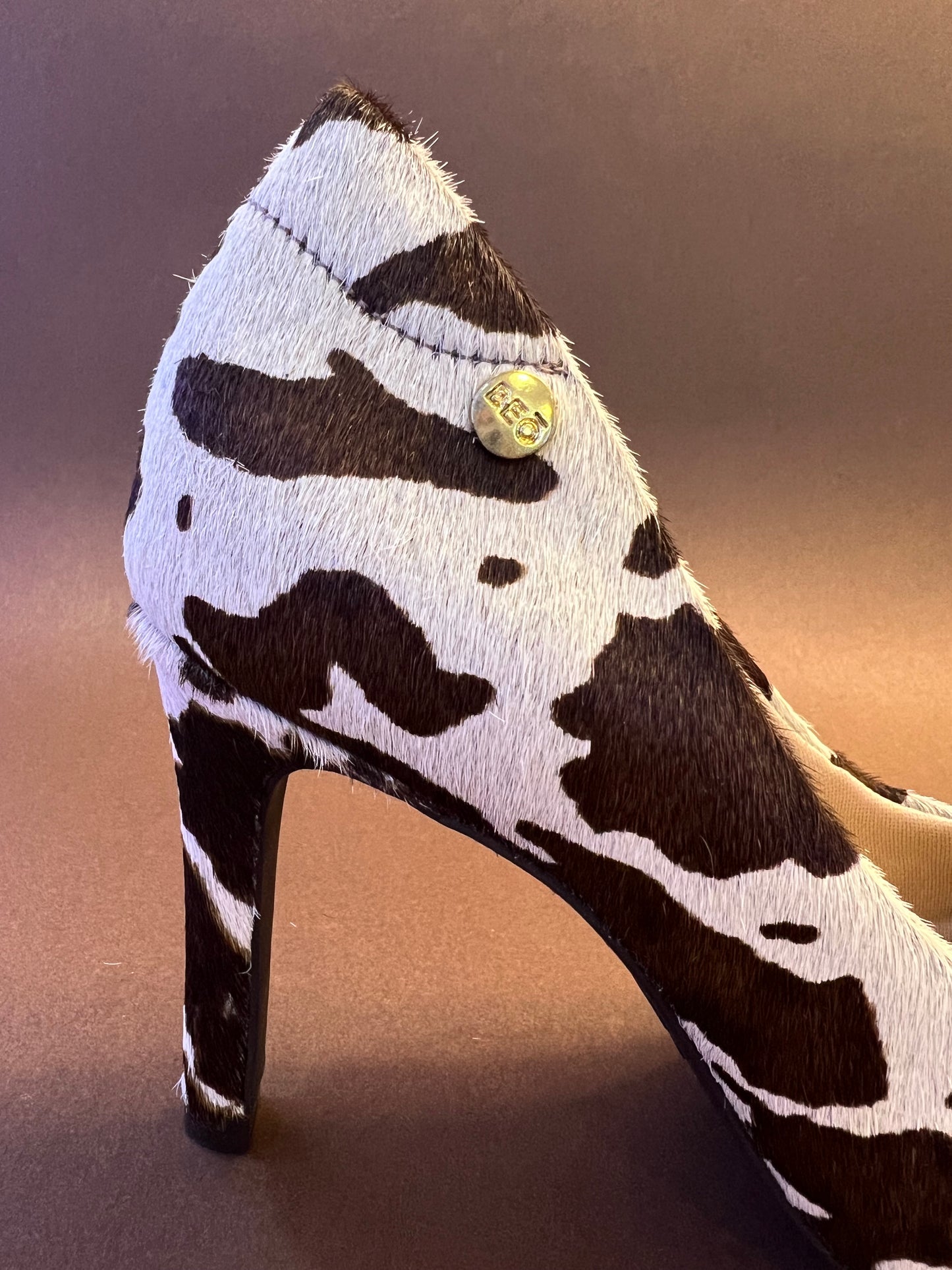 Stilettos Cuero Pelo